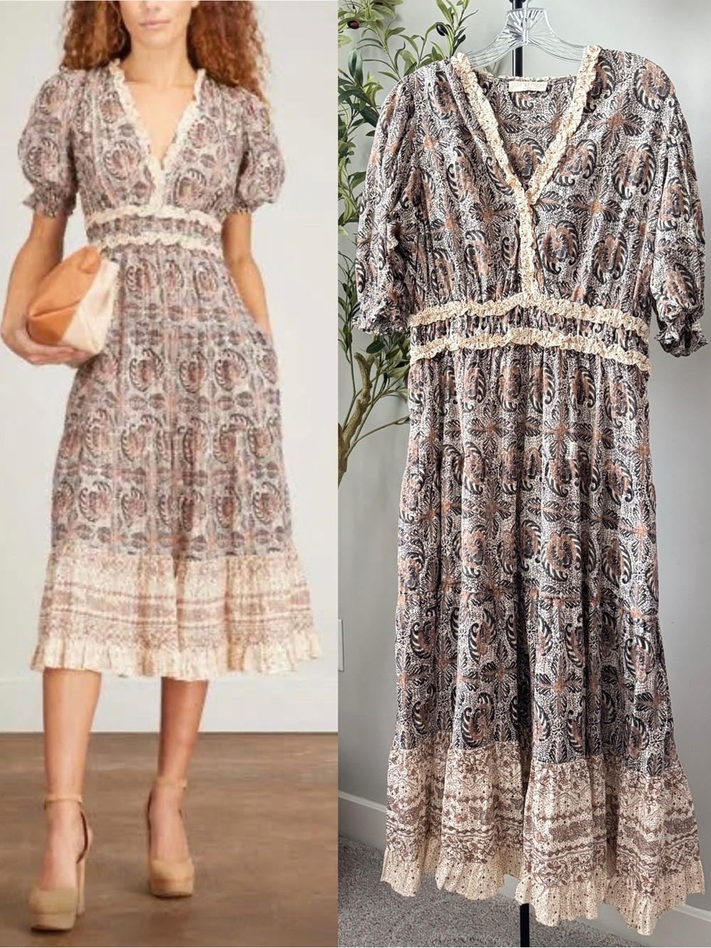Ulla Johnson Elli Puff Sleeve Midi Dress